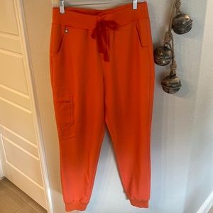 Figs High Waisted Zamora Sunset Orange Medium